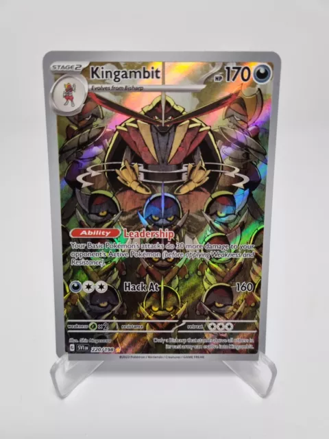 Pokemon Kingambit - 134/198 - Holo Rare - Reverse Holo NM-Mint Scarlet &  Violet