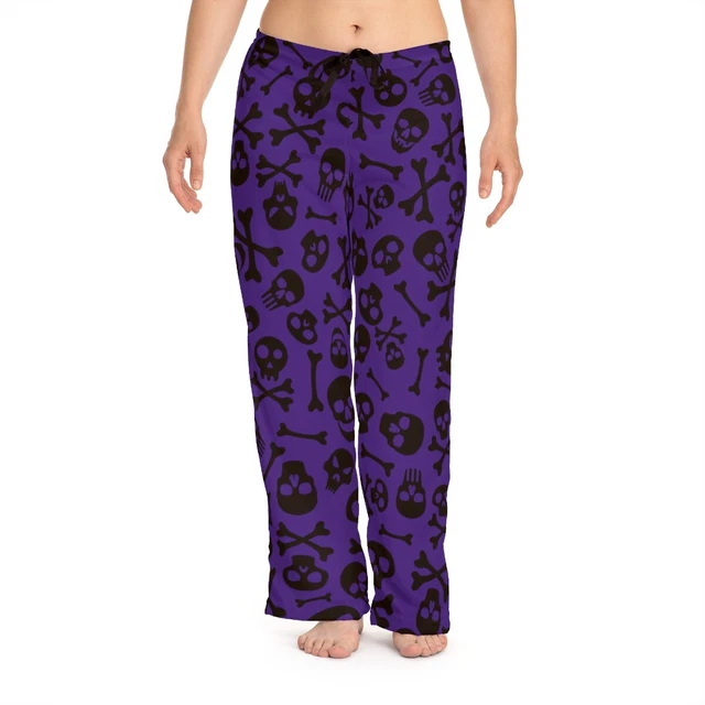 Skull & Bones Halloween Gothic Women's PJ's PJ Pants Pajamas Loungewear Bottoms