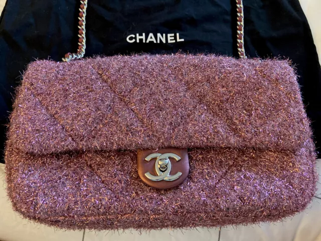 CHANEL CC POCKET Backpack Quilted Knit Pluto Glitter Mini Black $2,135.90 -  PicClick