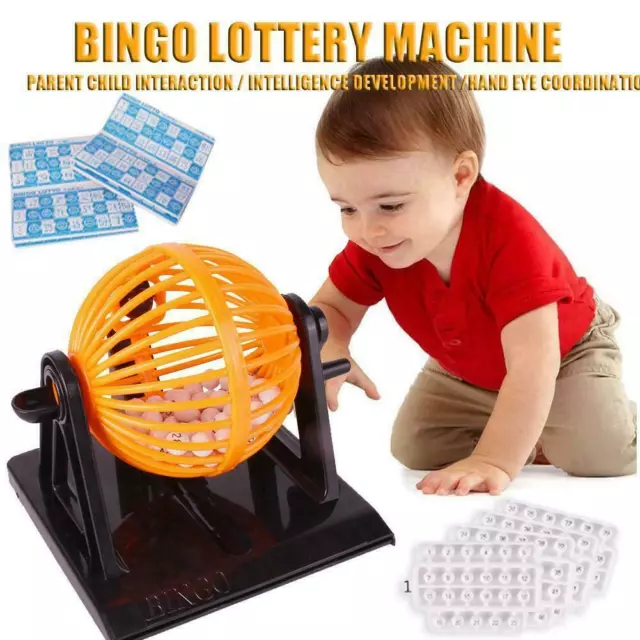 1PC Traditional Bingo Game Family Revolving Ball Dispenser Cards Balls