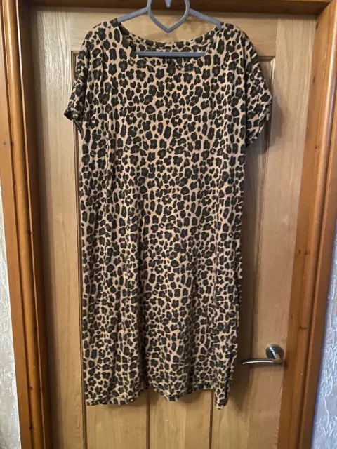 Next Tall Dress Size 18 Leopard Print