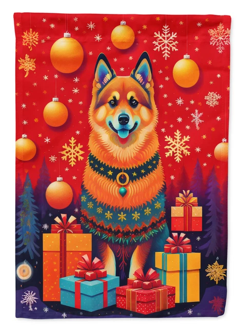 Finnish Spitz Holiday Christmas Flag Garden Size DAC3087GF