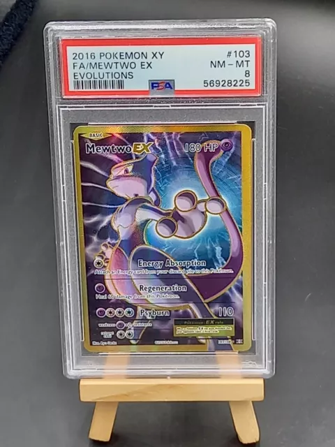 Pokemon Card FA Mewtwo Ex XY Évolution 103/108 2016 PSA 8