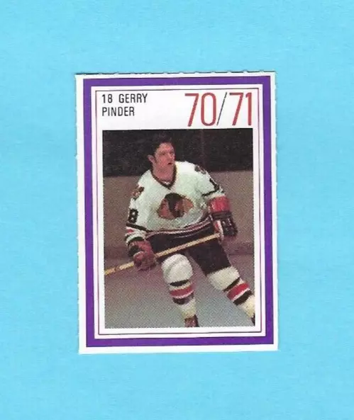 1970-71 Esso Power Players Stamp 18 Gerry Pinder Chicago Blackhawks! MINT!