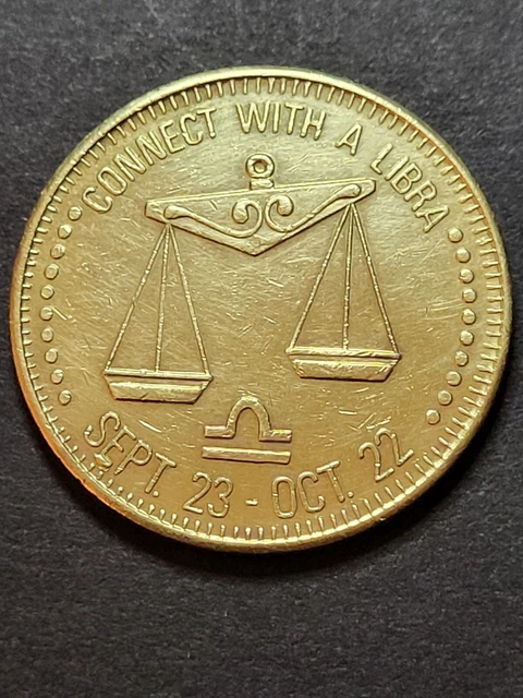 Vintage Risque Zodiac Sign Token Sex Adult Connect With A Libra