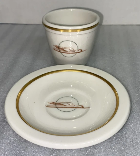 Union Pacific Winged Streamliner Railroad china demitasse C&S Scammels Trenton