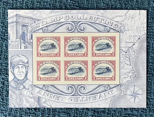 Scott #4801, $2 Inverted Jenny, Souvenir Sheet of 6, Self-Adhesive