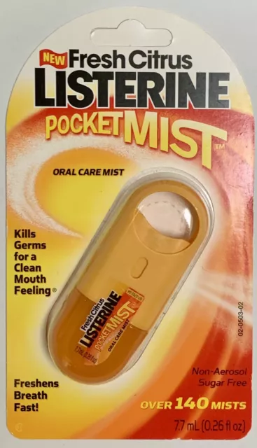 Listerine Pocketmist FRESH CITRU Oral Care Mist Bad Breath Over 140 Mists