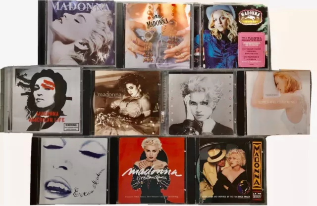 MADONNA CDs Bulk Lot 80s 90s 00s Pop Music Vintage Albums Import AUSTRALIAN x10