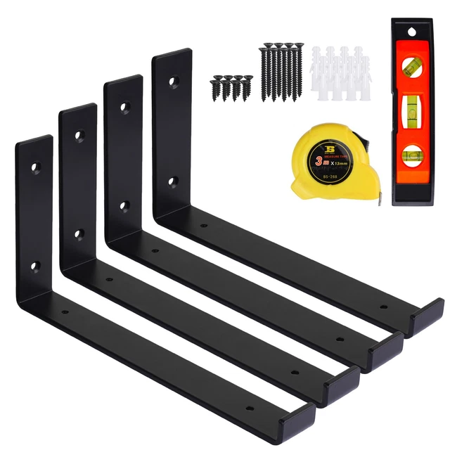 4 X HEAVY Duty Shelf Brackets Rustic Scaffold Wall Bracket Metal Shelf