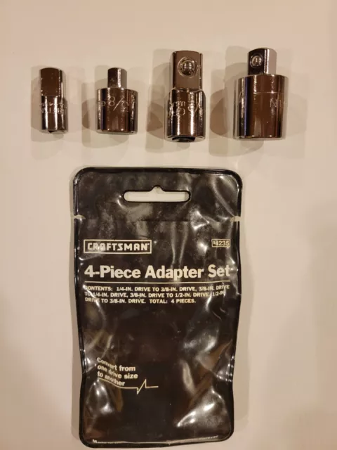 Craftsman 4-Piece Adapter Socket Set  /  NOS  /  USA