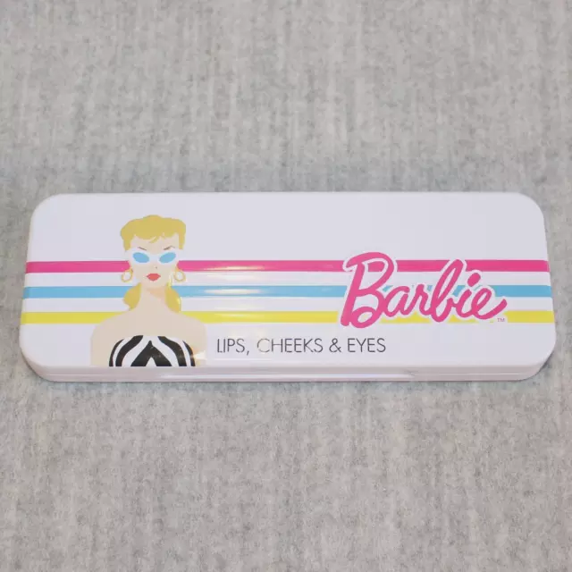 BARBIE MATTEL Palette Adult Make-Up Lips Cheeks Eyes NRFB Blush Metal Case