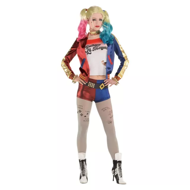 Adult's Official Harley Quinn Suicide Squad Comic Cosplay Fancy Dress Costume