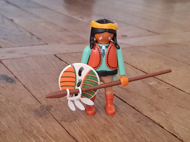 Figurine Playmobil Apache Chef Cavalerie Personnalisée - Occasion, Rare, Allemagne
