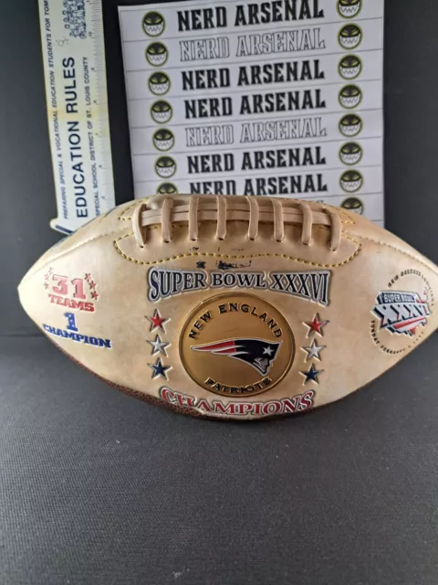 Super Bowl Xxxvi Metal Emblem Football New England Patriots Champions 2002