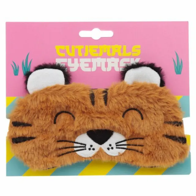 EPP34// Augenmaske Schlafmaske Schlafbrille Tiger Katze flauschig Reisemaske