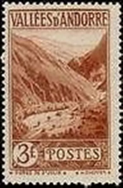 ANDORRE FRANCAIS STAMP TIMBRE YVERT 42 " GORGES DE SAINT-JULIA 3F " NEUF xx TTB