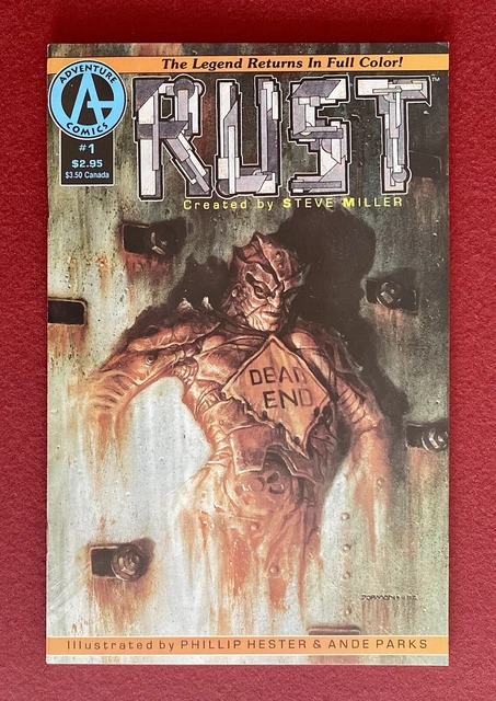 Rust 1 - Includes Spawn Ad | Predates Malibu Sun 13 | 1992 Adventure Comics