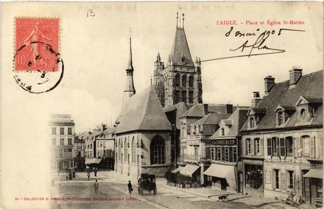 CPA AK LAIGLE - St. Martin's Square and Church (435384)