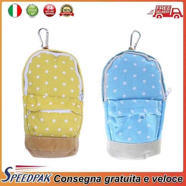 Korean Style Dots School Pencil Case Cute Canvas Pen Bag Stationery Pouch