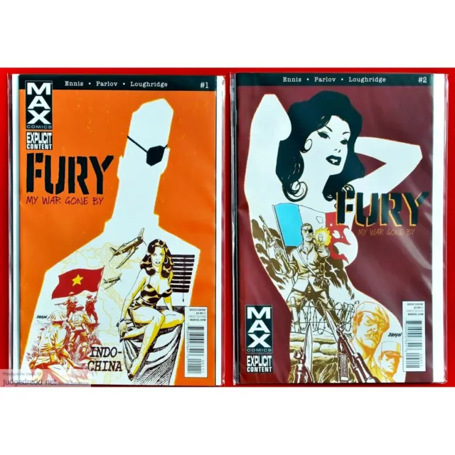 Fury 1 and 2 My War Gone By 1 Comic Bag and Board Garth Ennis (Lot 2097 US