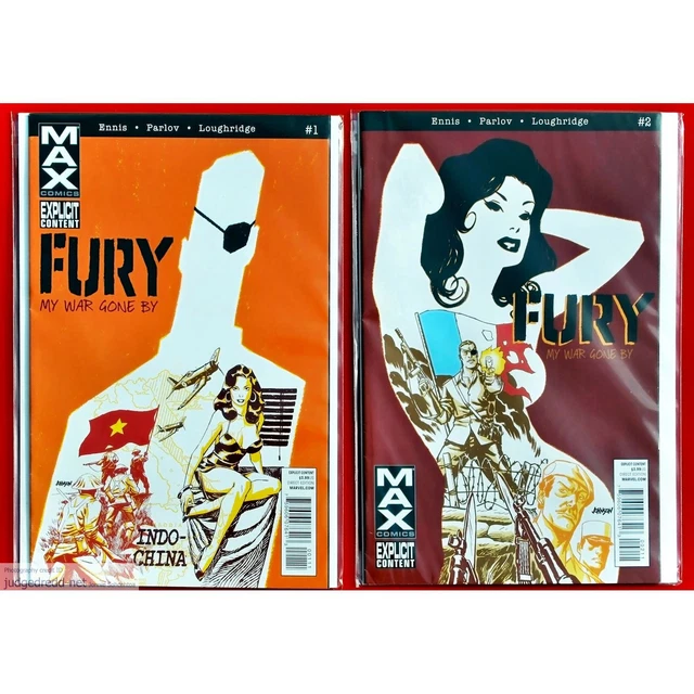 Fury 1 and 2 My War Gone By 1 Comic Bag and Board Garth Ennis (Lot 2097 US