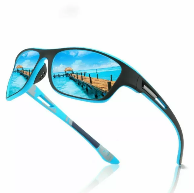 Polarized Sunglasses Men Women Retro Square Sport Driving Cycling Fishing UK