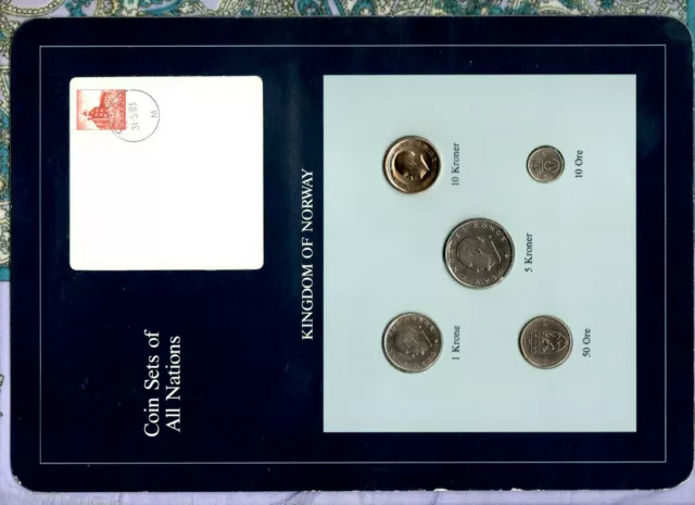 Coin Sets of All Nations Norway UNC 1983 1,5,10 Kroner 10,50 Ore