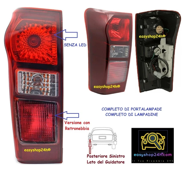 Kit De 2 Feux Arrière Pour Isuzu D-Max Dmax (2002-2005) - Gauche Et Droite - Neuf Sous Emballage - Ampoules Incandescentes