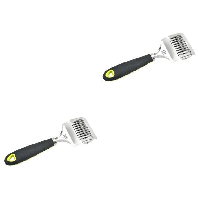 2 piezas Rodillos de rejilla de pasta de acero inoxidable Fabricante de pasta - Cortador de rejilla para cocina