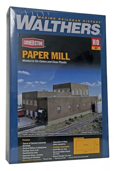 Walthers Cornerstone HO Paper Mill - Superior Paper Kit