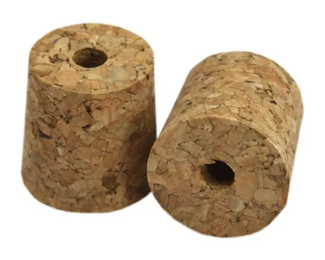 2 x Bored Cork Bungs 31/27mm - Home Brew Wine Beer Demijohn Airlock