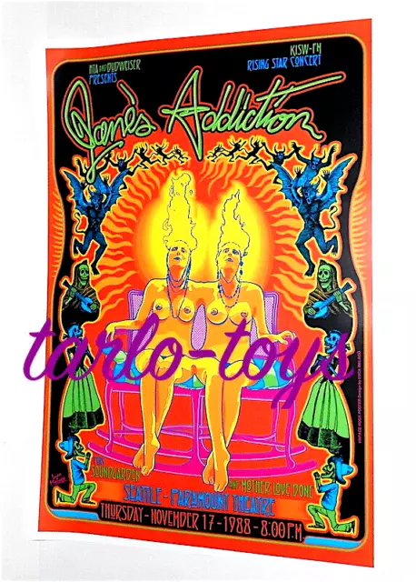 JANE'S ADDICTION + SOUNDGARDEN - Seattle, usa - 17 November 1988 concert poster