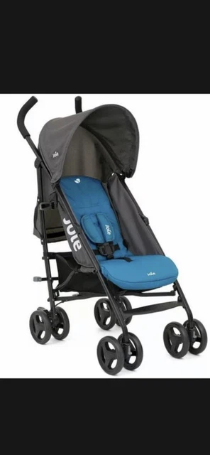 Joie Nitro E Stroller - Blue with Raincover fast free delivery