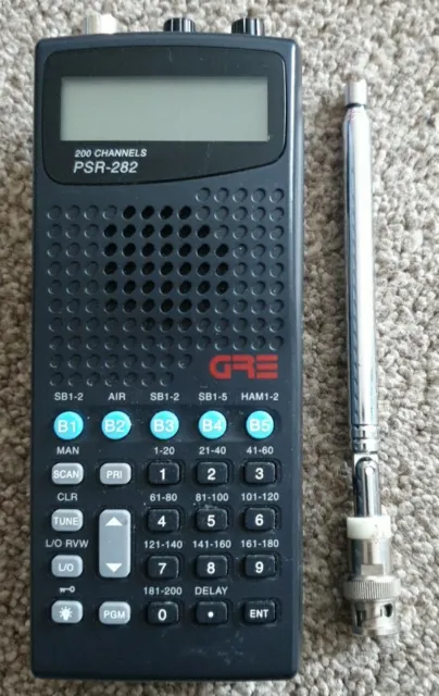 GRE PSR282 Ricevitore scanner portatile 200 canali AM/FM/HAM