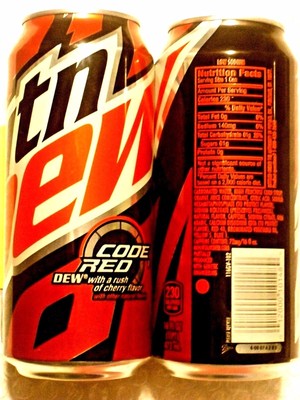 16 Full Mtn Mountain Dew Code Red 16oz Can 4 49 Picclick Uk