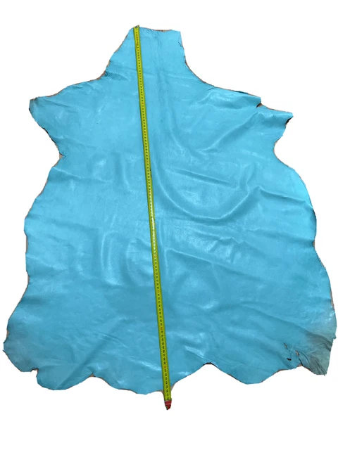 Lederhaut 0,5 mm Blau Ocea Lederstück Echtleder Lammleder Echt Leder 115x82 Cm