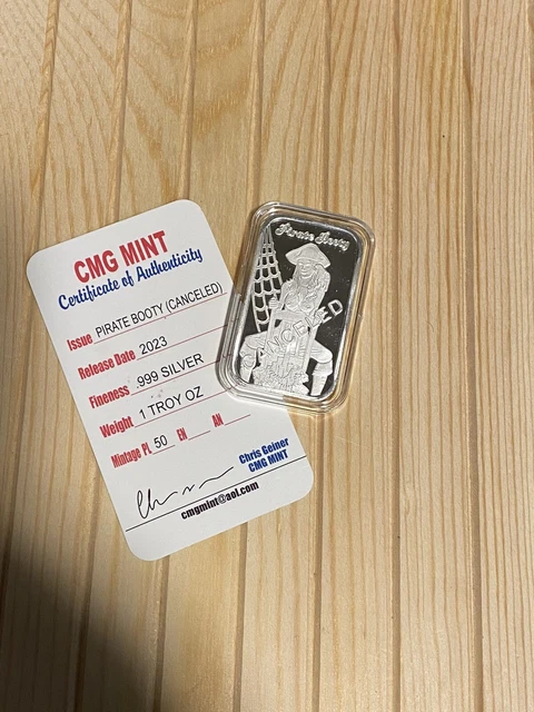 CMG Mints 2023 Pirate Booty (CANCELED) 1 troy oz. .999 Fine Silver/COA