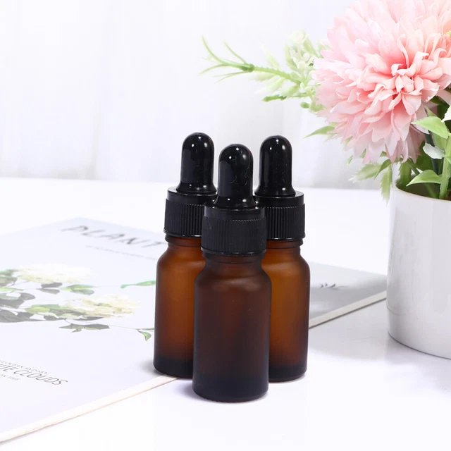 3 Bottiglie Vetro Ambrato Con Contagocce - Per Oli Essenziali, Cosmetici E Liquidi (10 Ml) - Foto 10