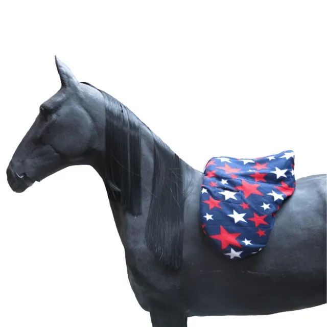 Equestrian Horse Pony Character Printed Ride On Fleece Saddle Covers All Sizes