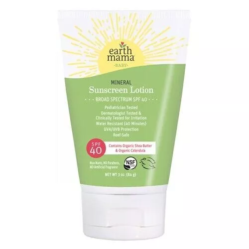 Bébé Minéraux Crème Solaire SPF 40 89ml Par Earth Mama Angel Baby