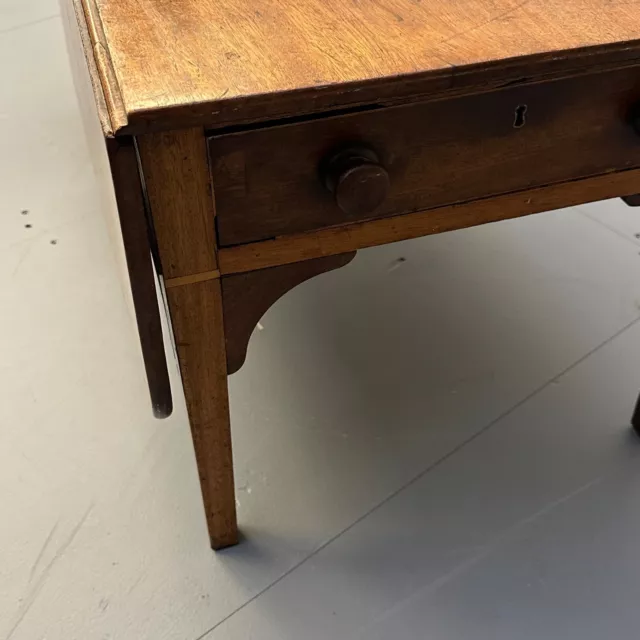 Victorian Mahogany Pembroke Table With Drawer Vintage Coffee Table 3