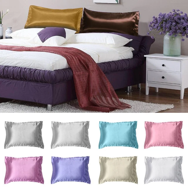reine le satin taies d'oreiller. chambre decor coussin les imitations de soie.