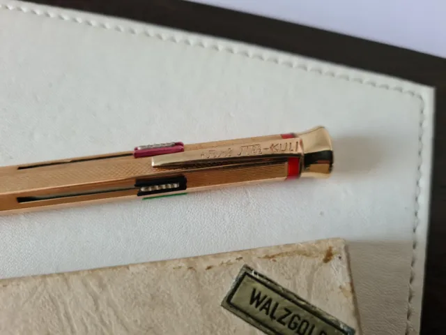 Rotring TIKK Walzgold 4-Farb Kugelschreiber Vierfarbkuli OVP 60er Jahre RAR 3