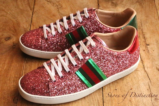 GUCCI TRAINER SNEAKER Ace Shoes Canvas Bee Leather Web UK 4.5 US