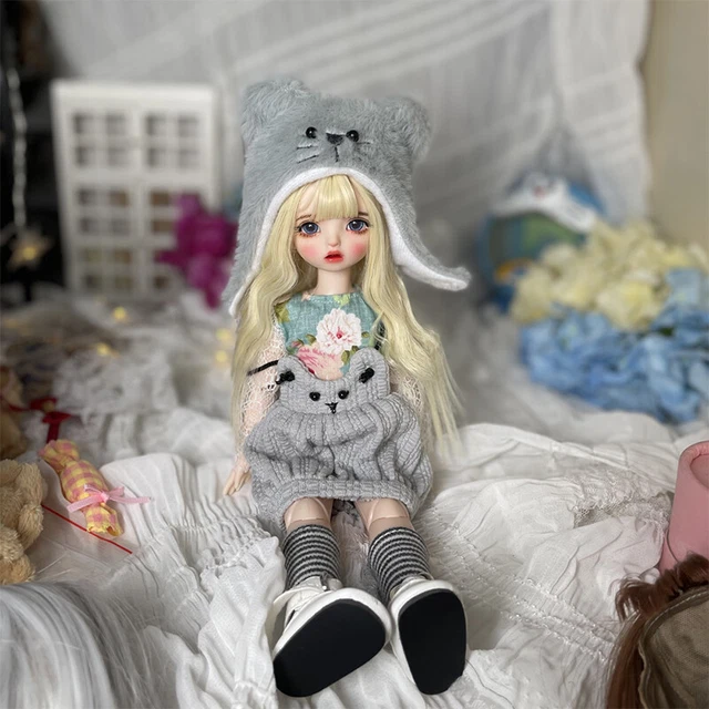 1/6 BJD Doll 30cm Ball Jointed Girl Doll + Makeup + Outfit + Hat + Wigs Full Set