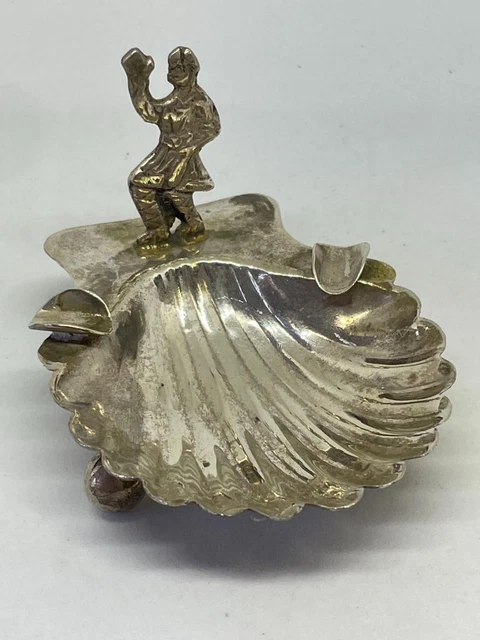 Vintage Sterling Silver Footed Ashtray, Peru, Shell   #Jw107