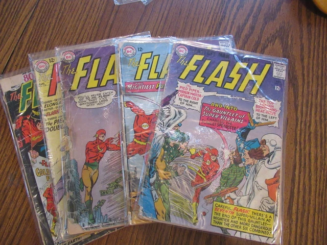 lot of 5 Silver Age Flash Comics DC Comics Reader Copies