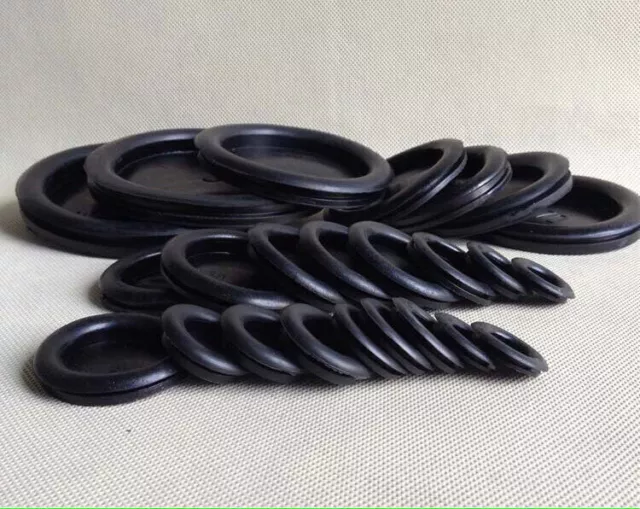 100PCS Single side rubber coil black sheath dust waterproof sealing leather ring 2