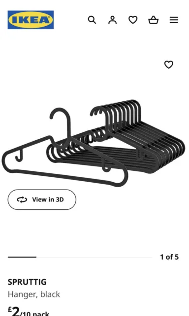 SPRUTTIG Hanger, black - IKEA